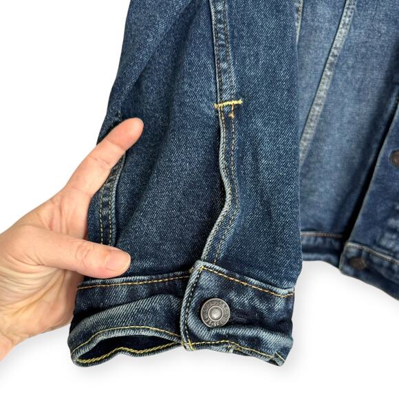 Levi Strauss Dark Wash Cotton Stretch Trucker Jacket Men's Size XXL - Picture 7 of 11